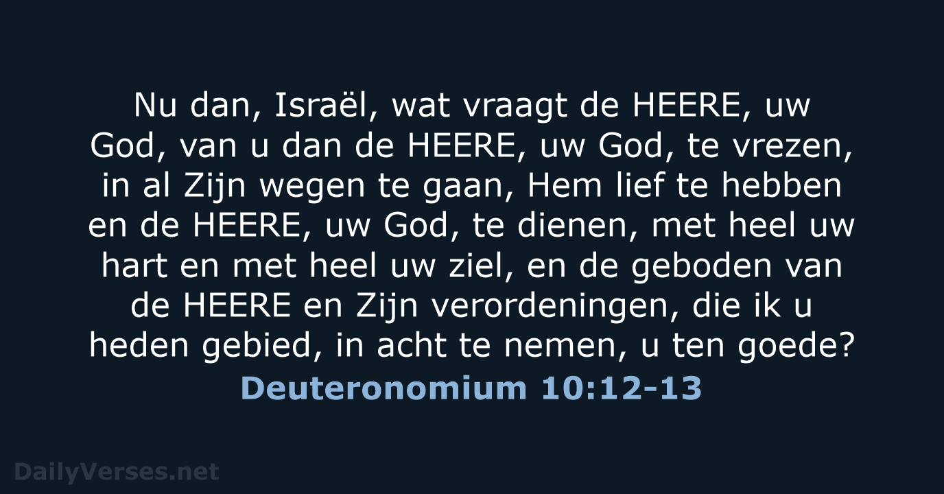 Deuteronomium 10:12-13 - HSV