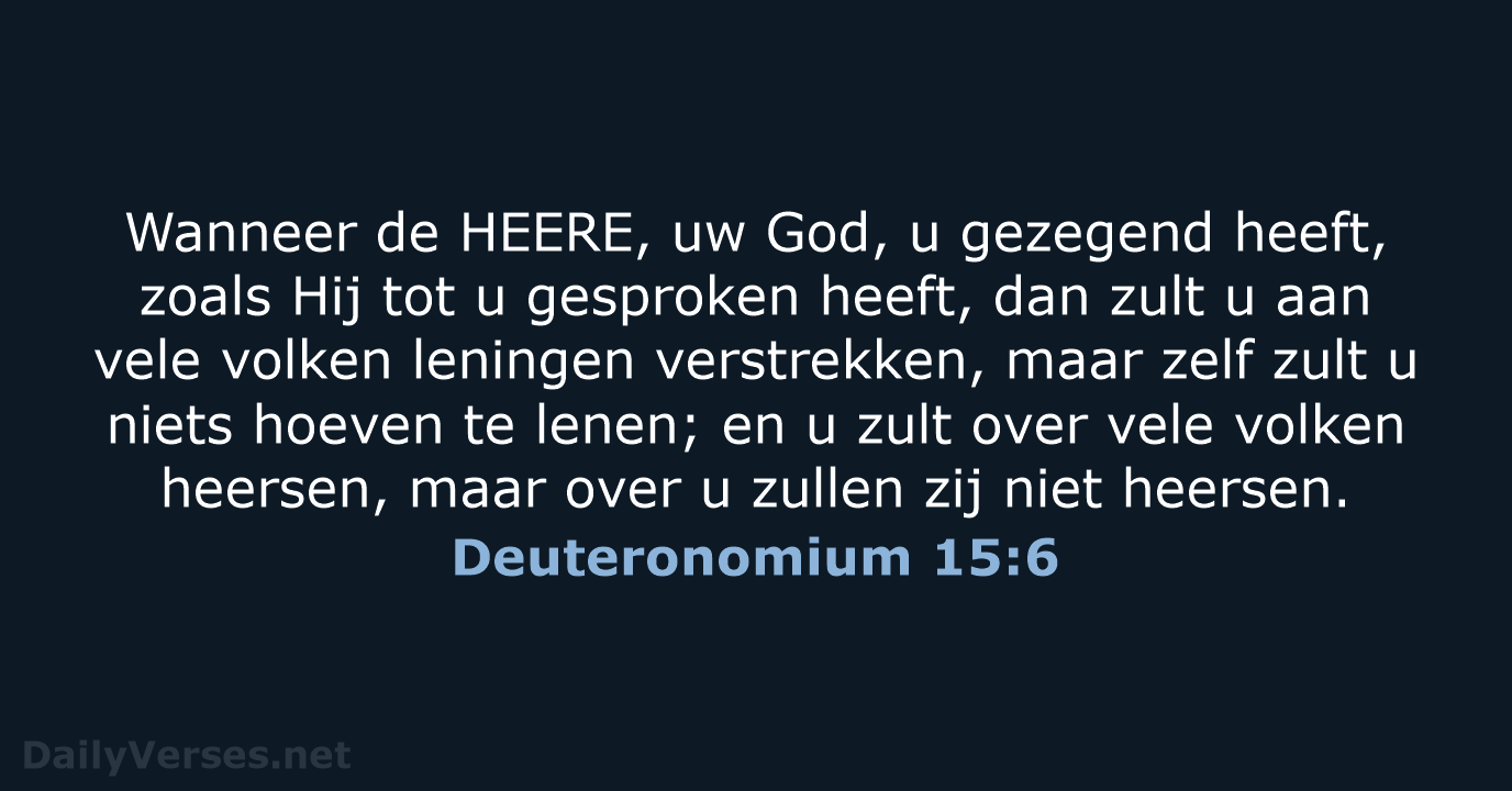 Deuteronomium 15:6 - HSV