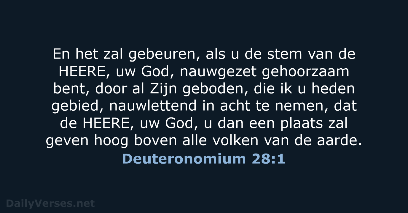 Deuteronomium 28:1 - HSV
