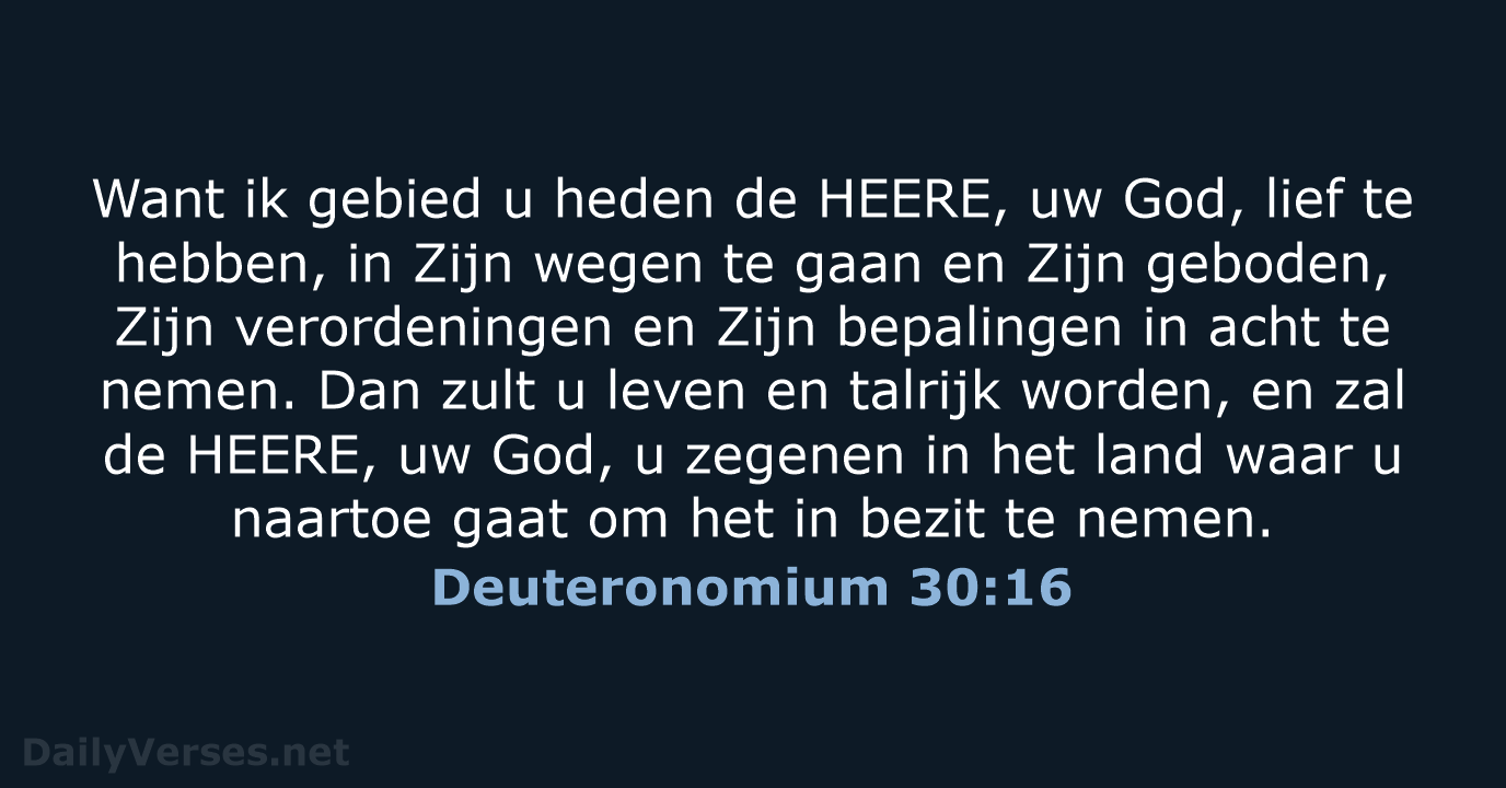 Deuteronomium 30:16 - HSV