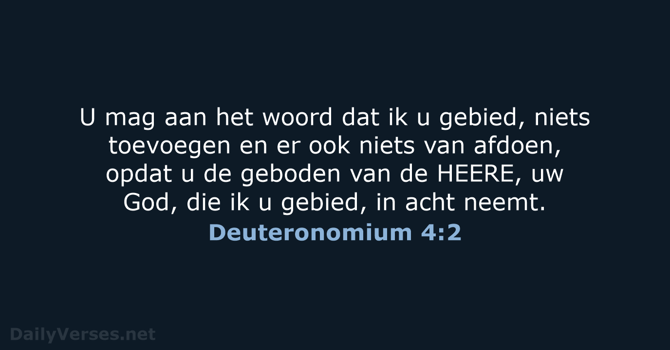 Deuteronomium 4:2 - HSV