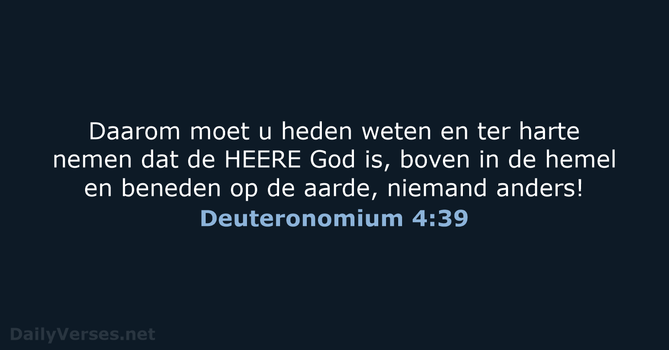 Deuteronomium 4:39 - HSV