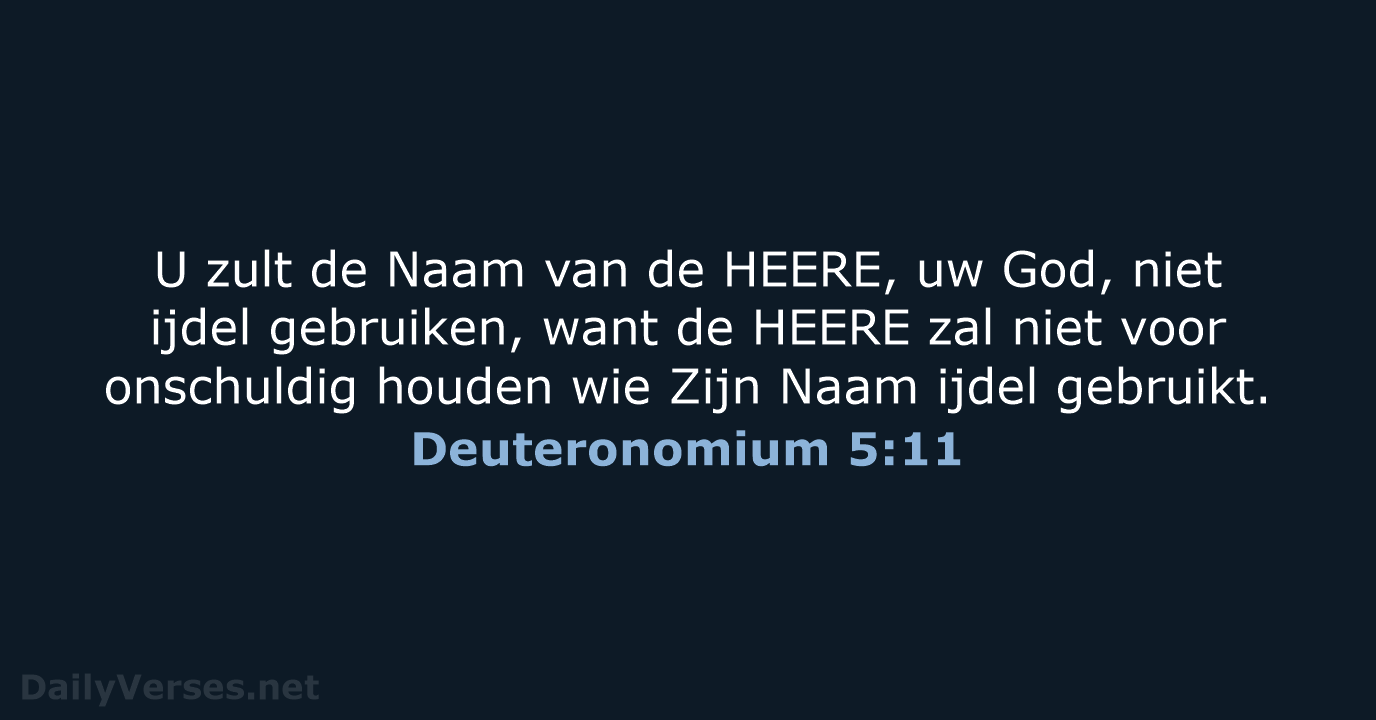 Deuteronomium 5:11 - HSV