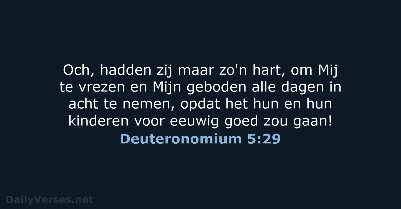 Deuteronomium 5:29 - HSV