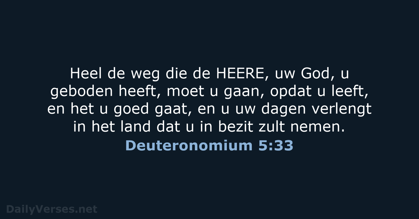 Deuteronomium 5:33 - HSV