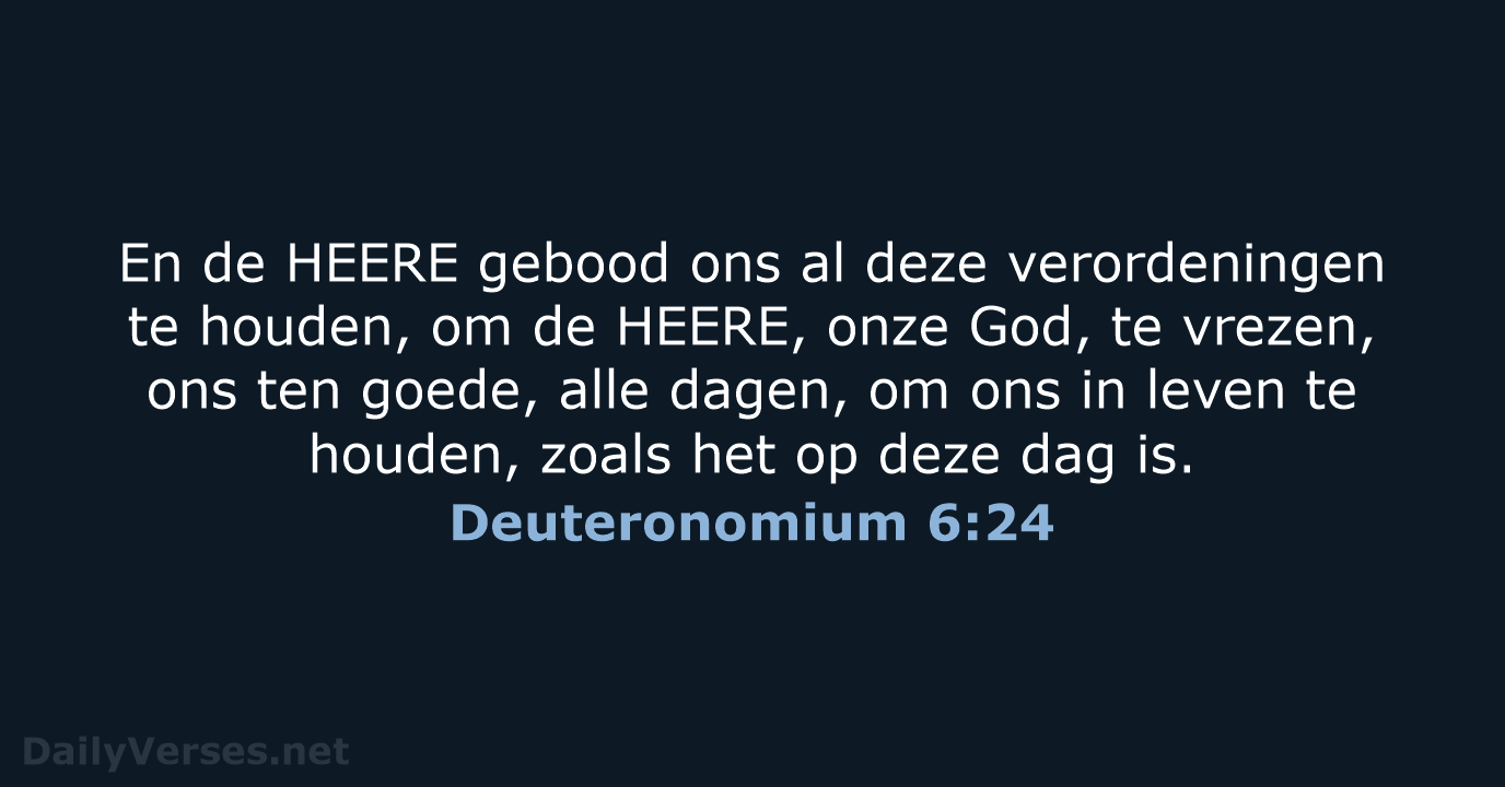 Deuteronomium 6:24 - HSV
