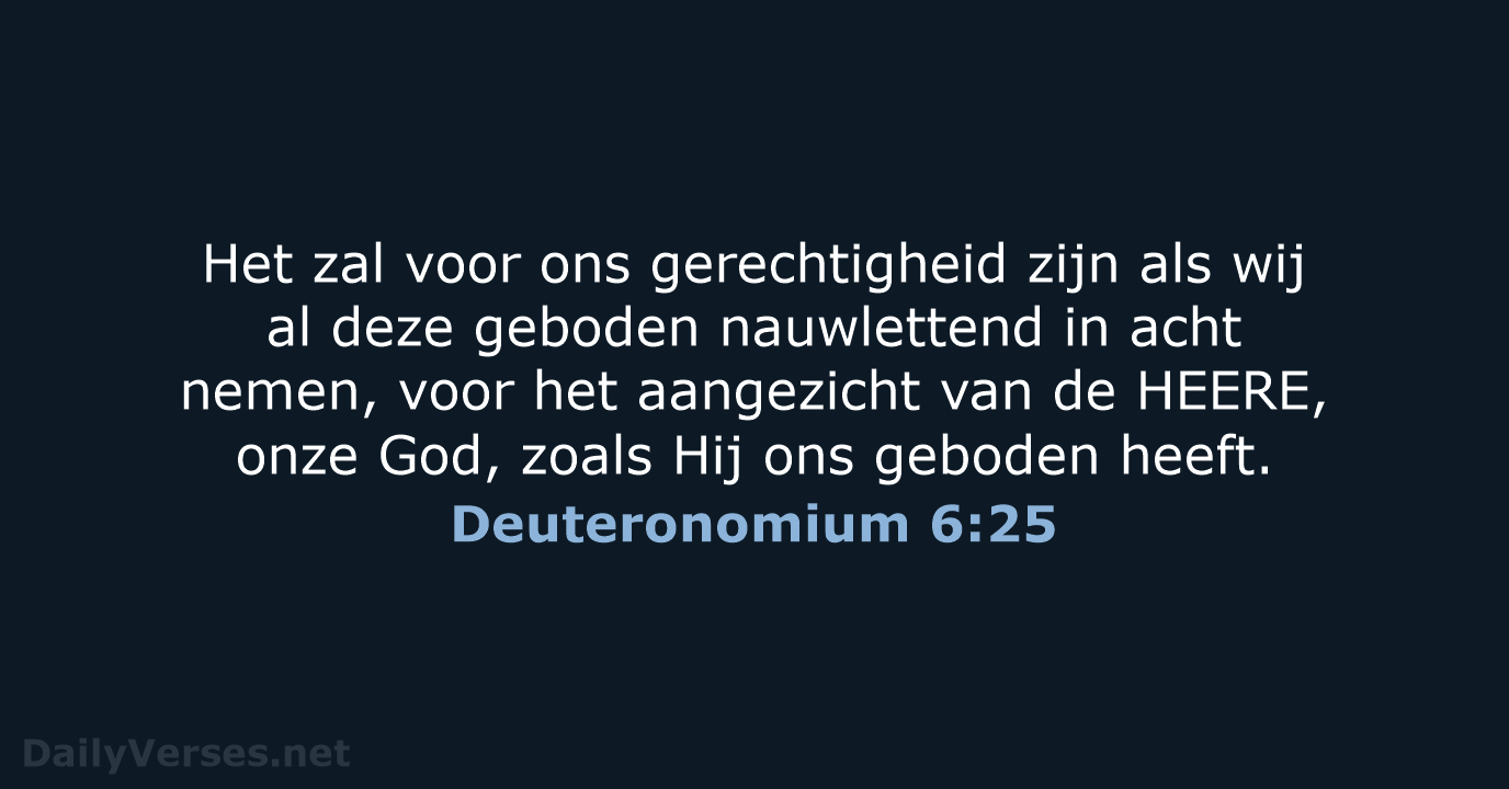 Deuteronomium 6:25 - HSV