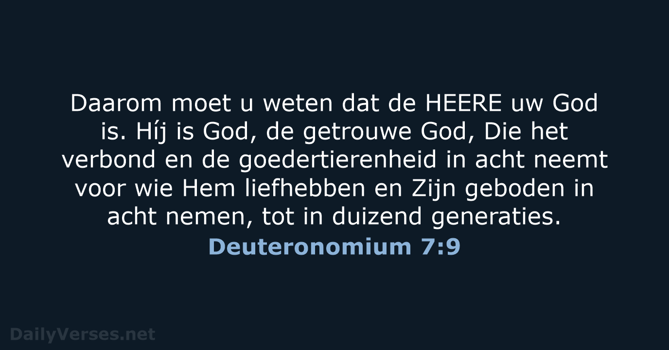 Deuteronomium 7:9 - HSV