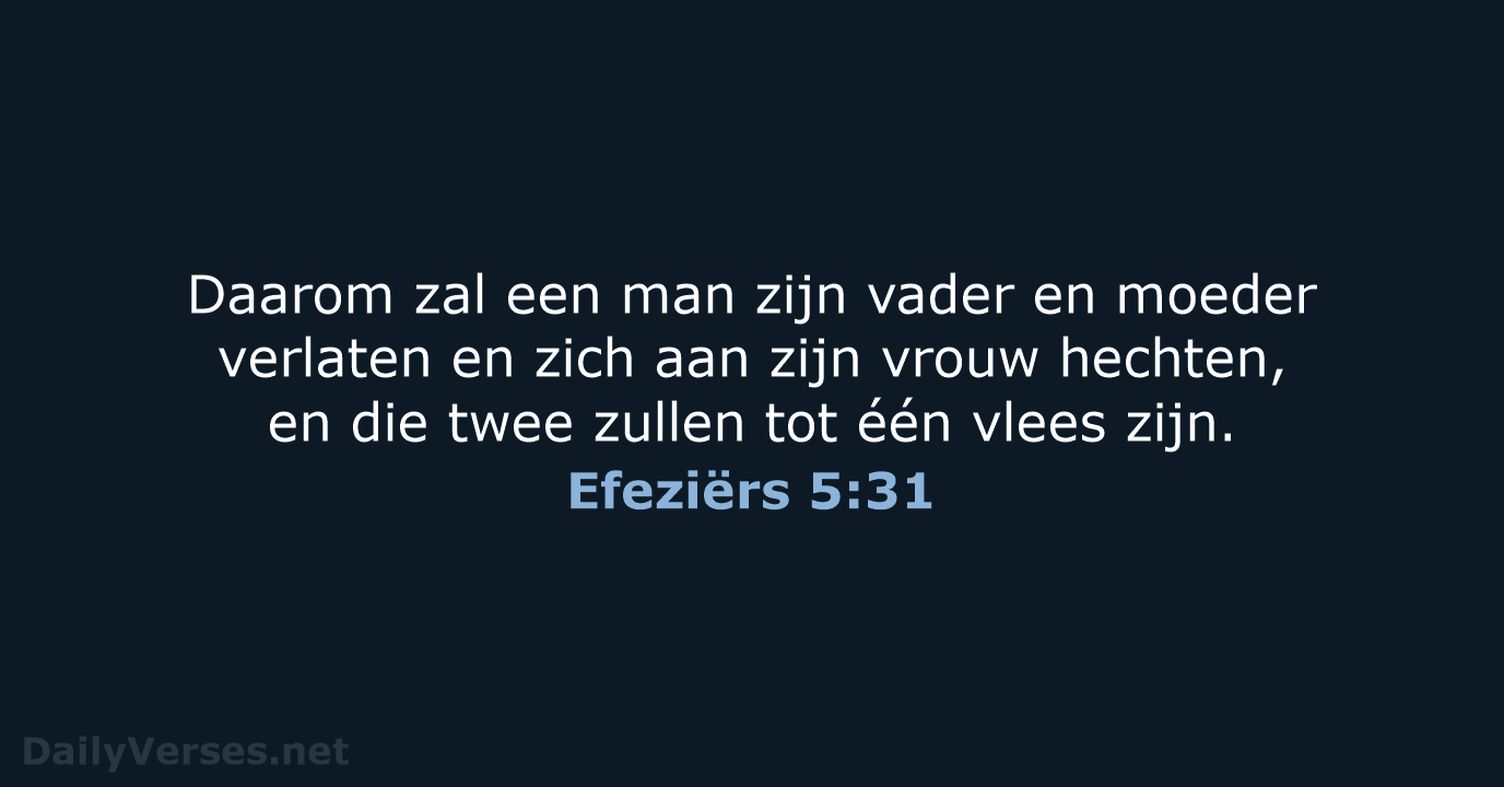 Efeziërs 5:31 - HSV