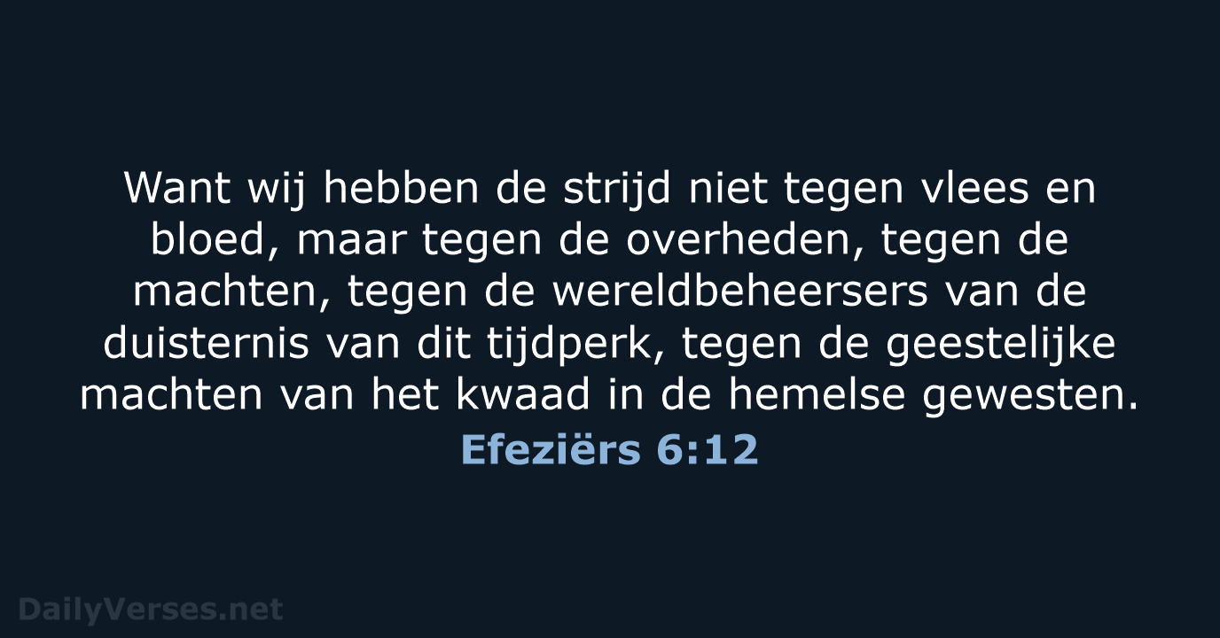 Efeziërs 6:12 - HSV