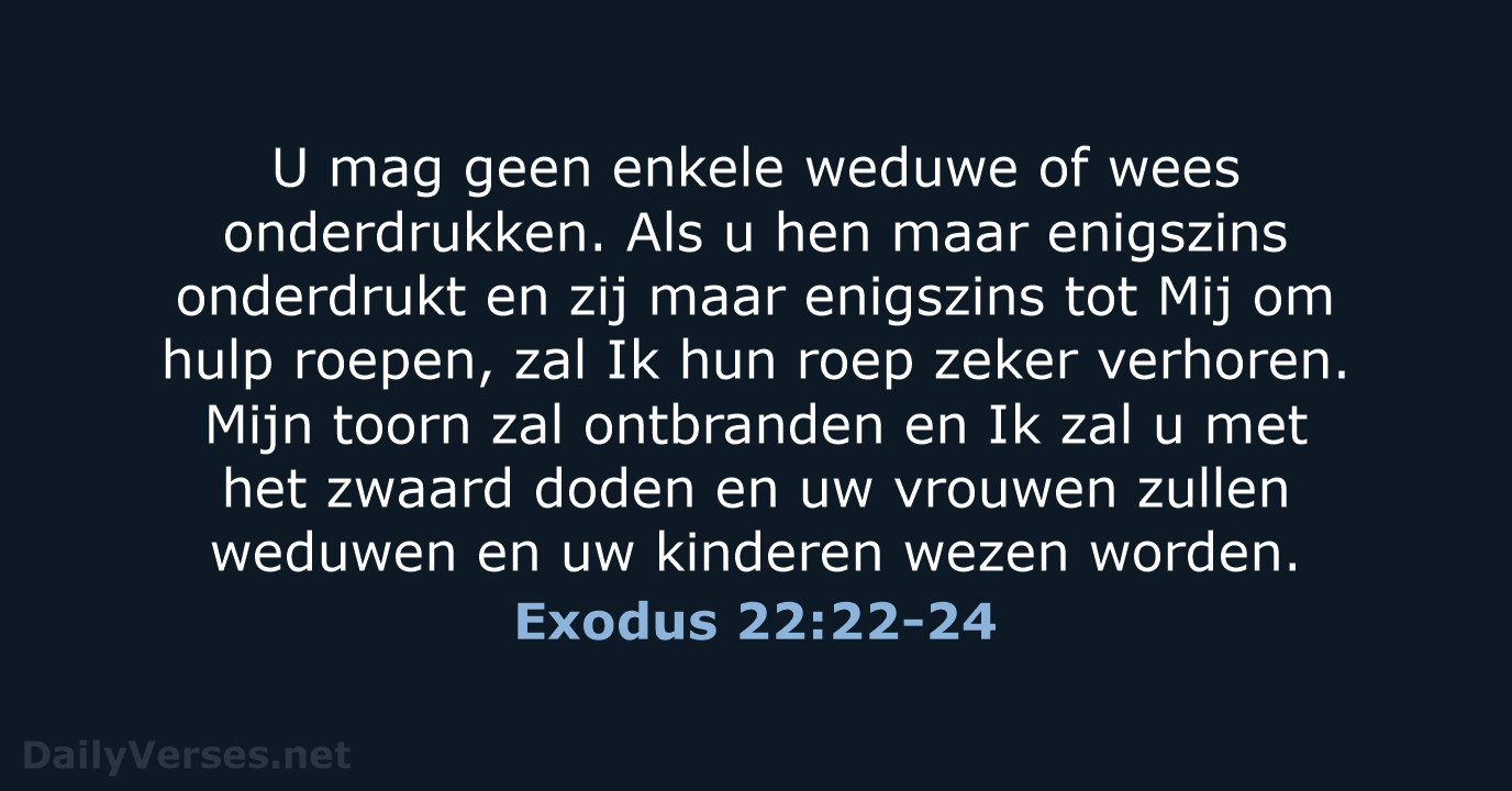 Exodus 22:22-24 - HSV