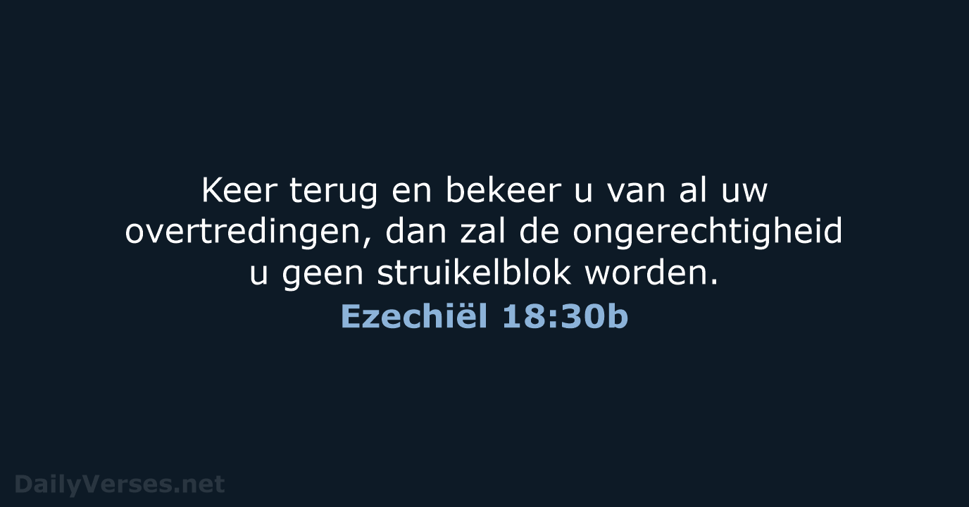 Ezechiël 18:30b - HSV