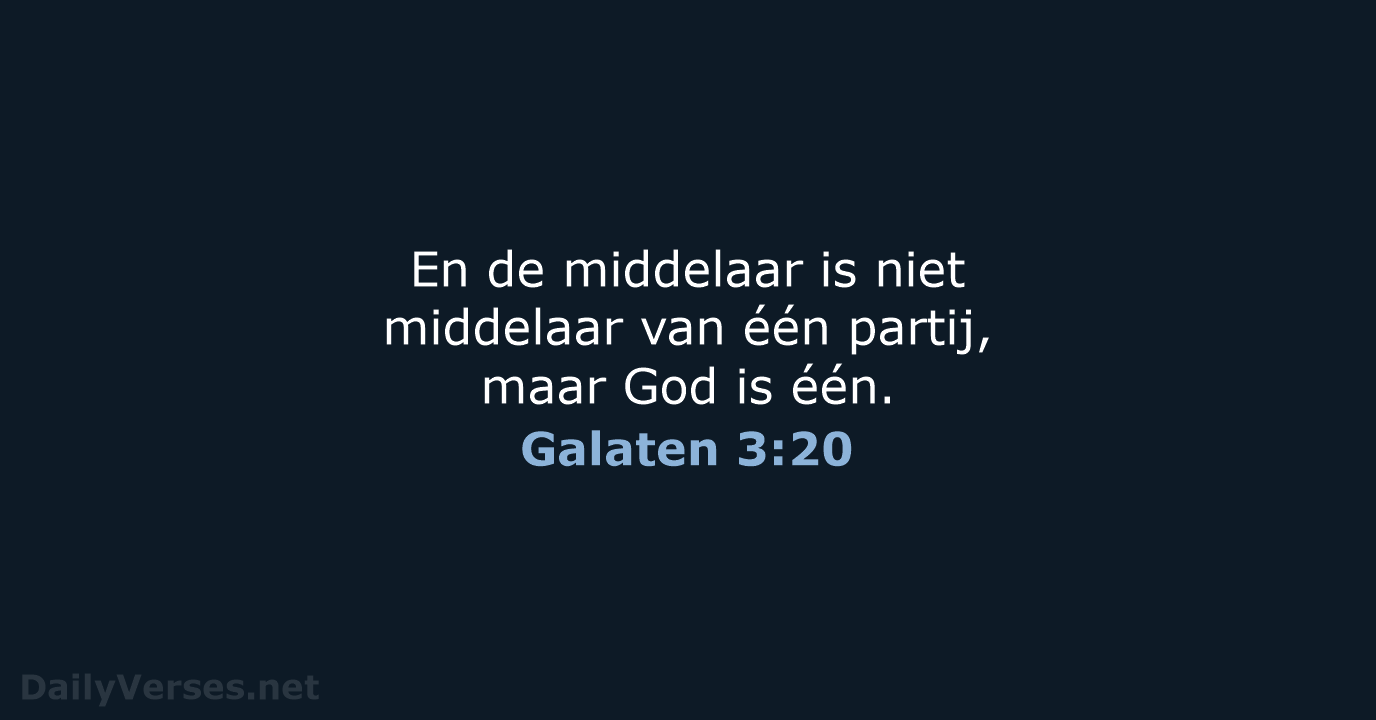 Galaten 3:20 - HSV