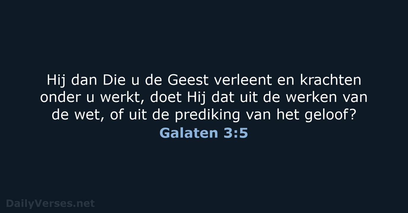 Galaten 3:5 - HSV
