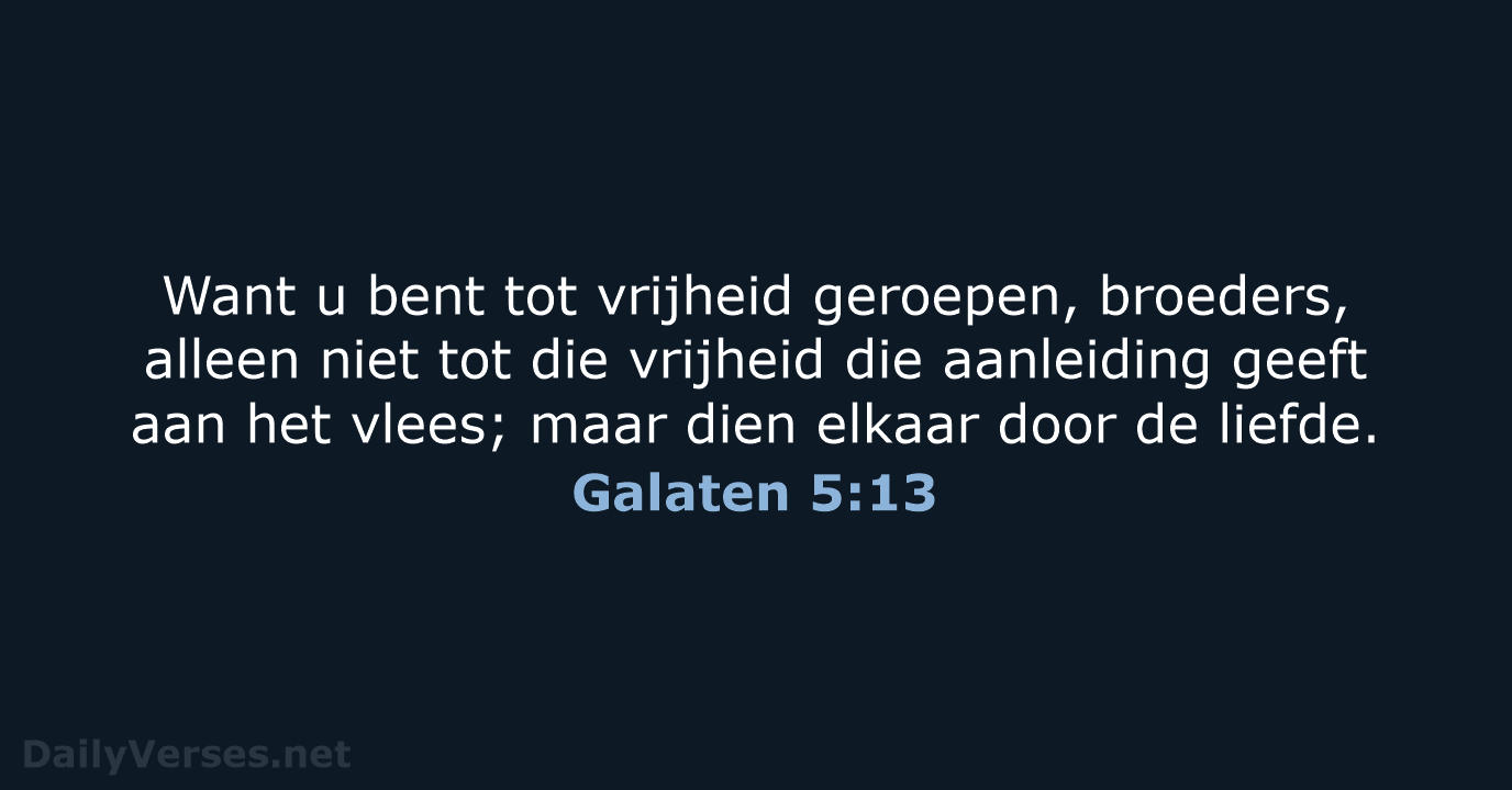 Galaten 5:13 - HSV