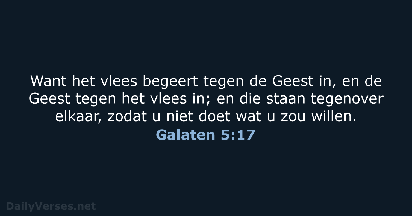 Galaten 5:17 - HSV