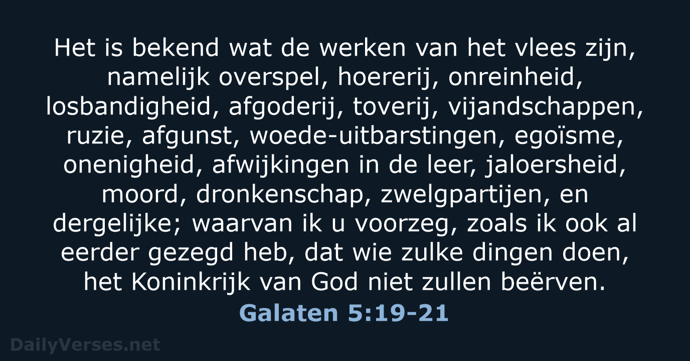 Galaten 5:19-21 - HSV