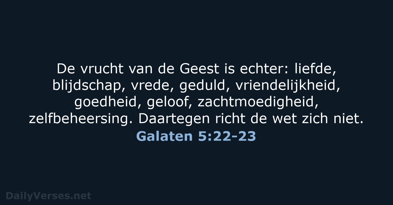 Galaten 5:22-23 - HSV