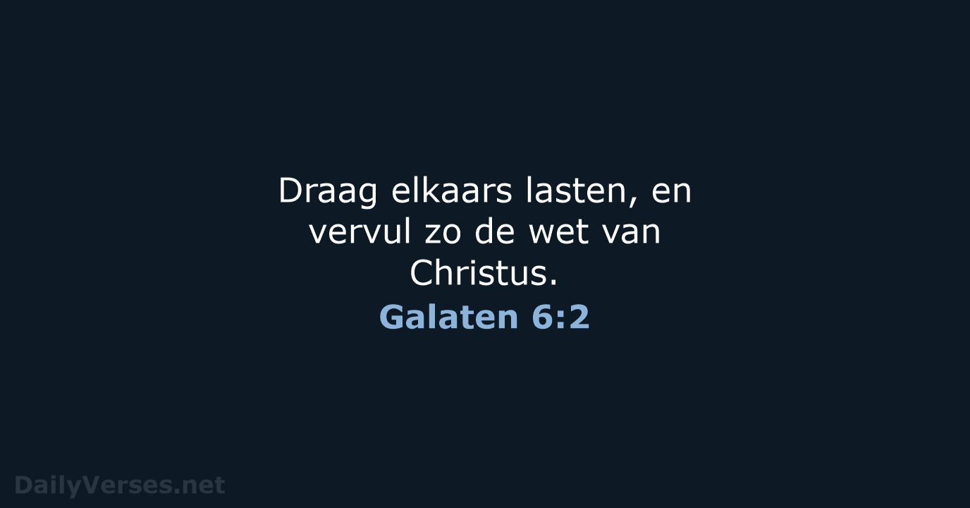 Galaten 6:2 - HSV