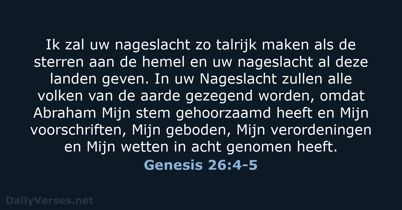 Genesis 26:4-5 - HSV