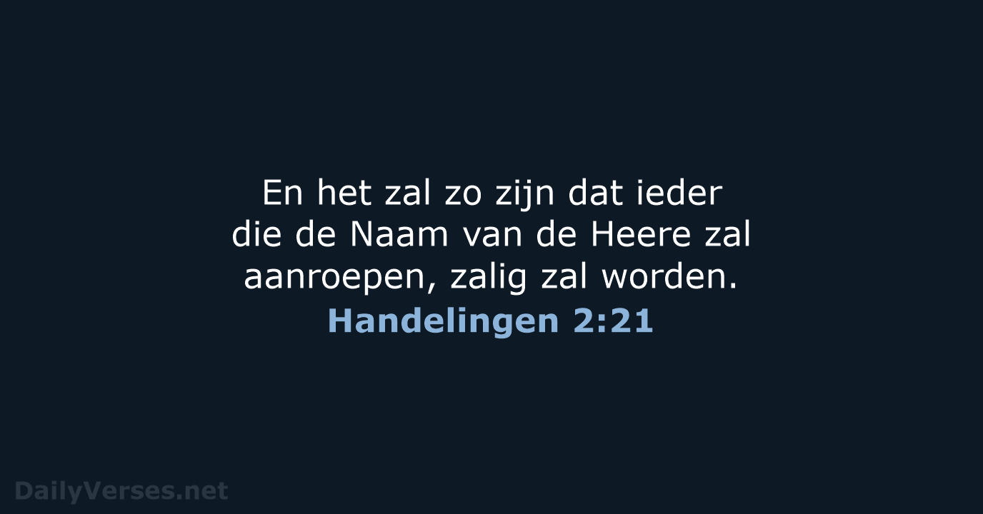 Handelingen 2:21 - HSV