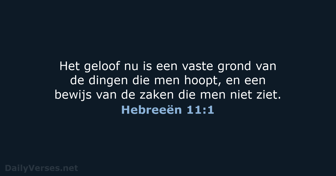 Hebreeën 11:1 - HSV