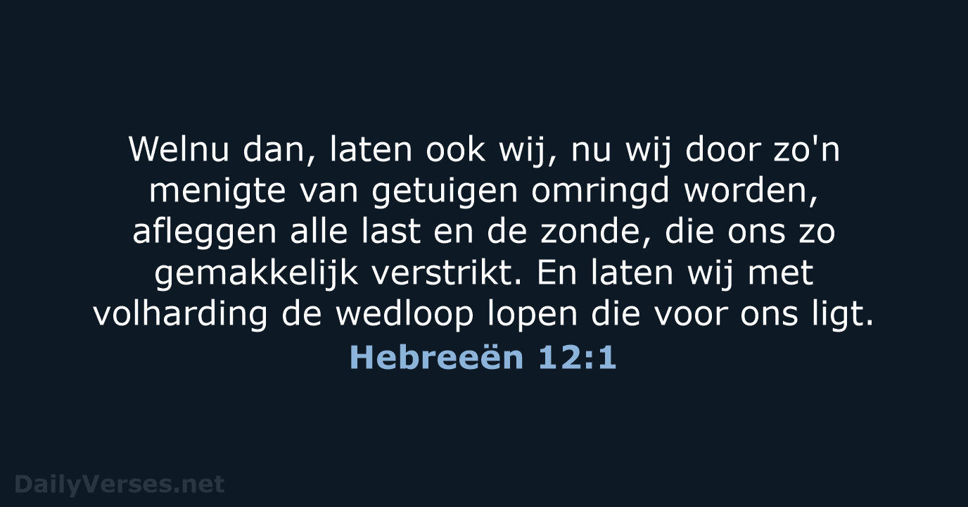 Hebreeën 12:1 - HSV