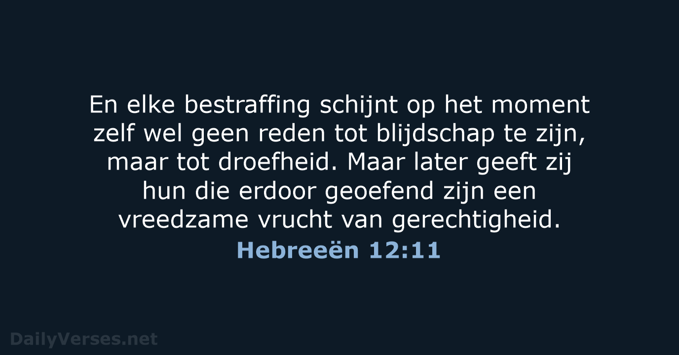 Hebreeën 12:11 - HSV