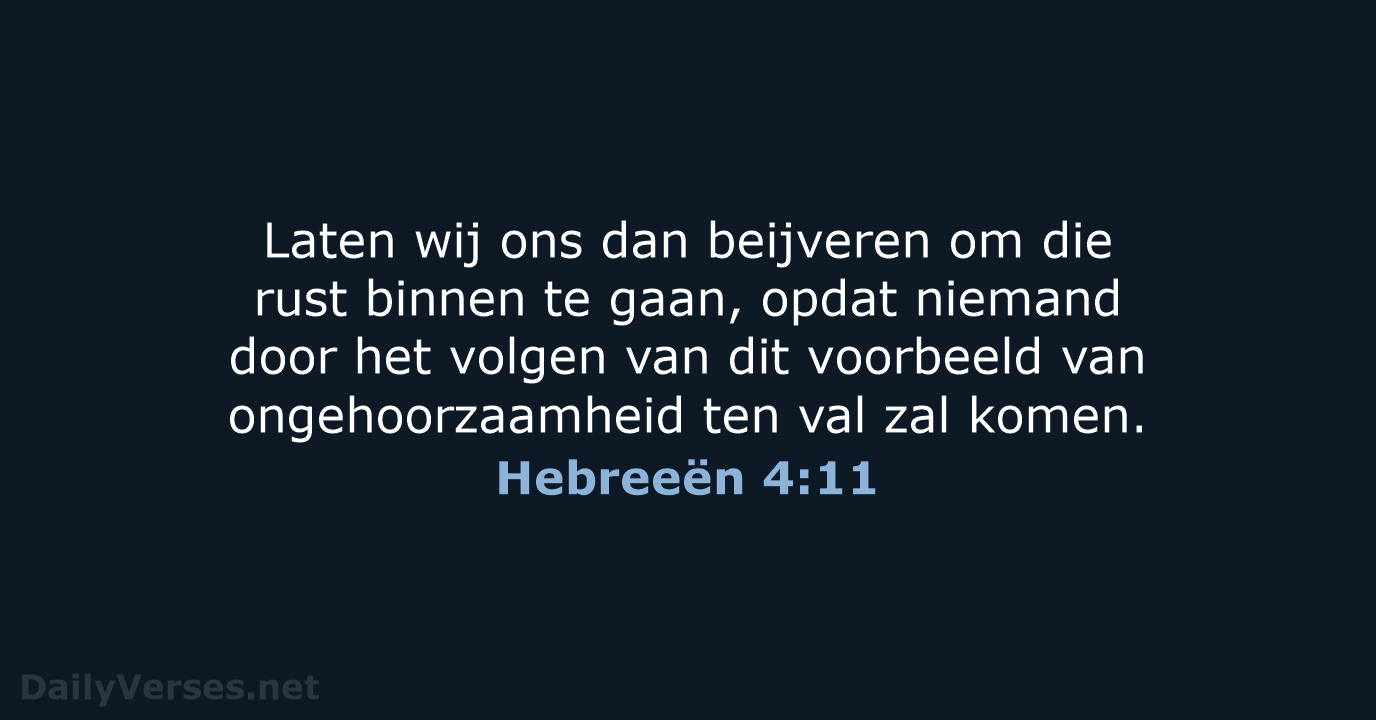 Hebreeën 4:11 - HSV