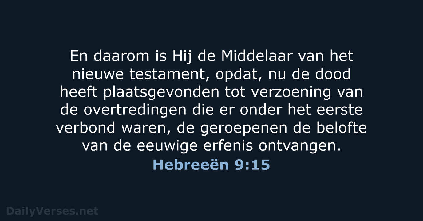 Hebreeën 9:15 - HSV