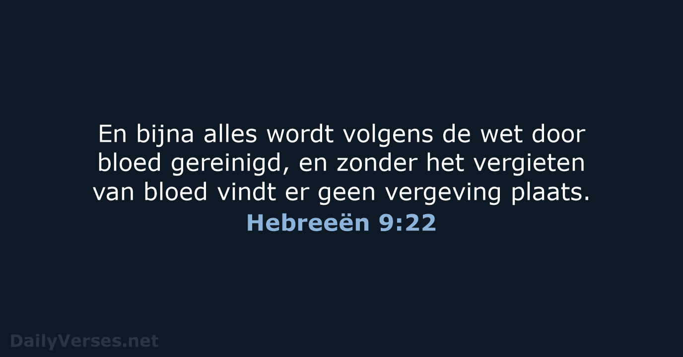 Hebreeën 9:22 - HSV