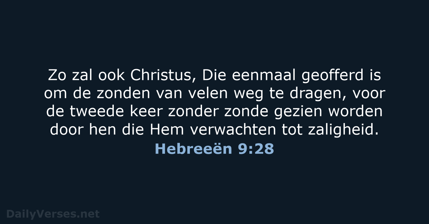 Hebreeën 9:28 - HSV