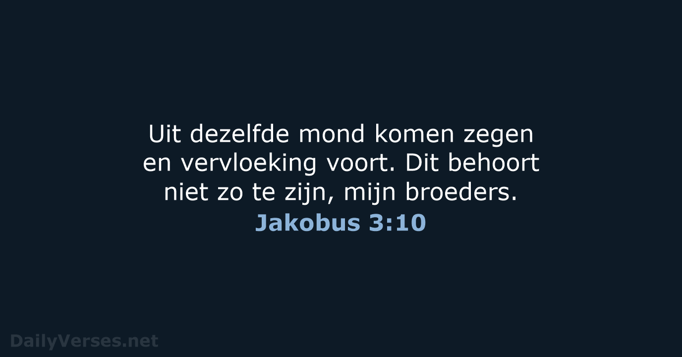Jakobus 3:10 - HSV