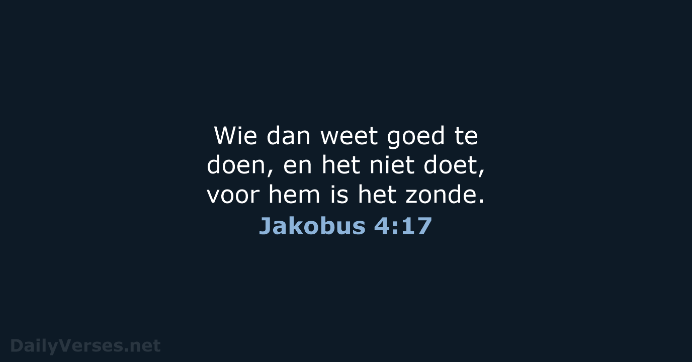 Jakobus 4:17 - HSV