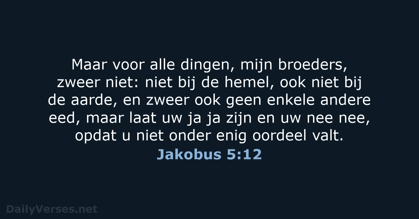 Jakobus 5:12 - HSV