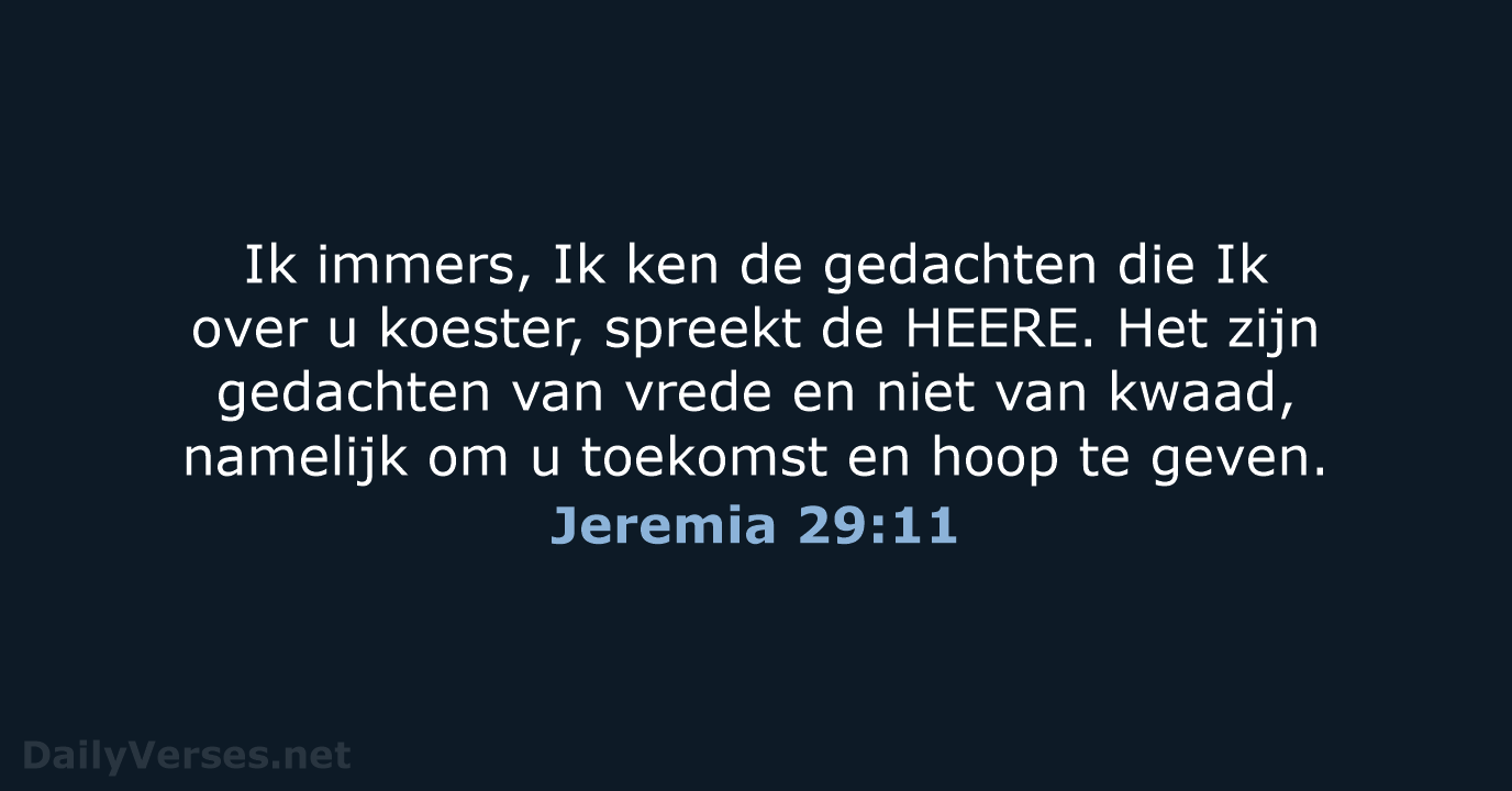 Jeremia 29:11 - HSV