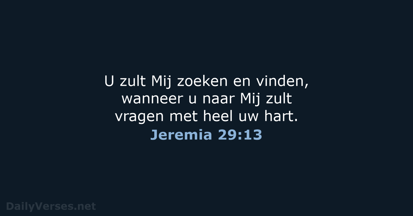 Jeremia 29:13 - HSV