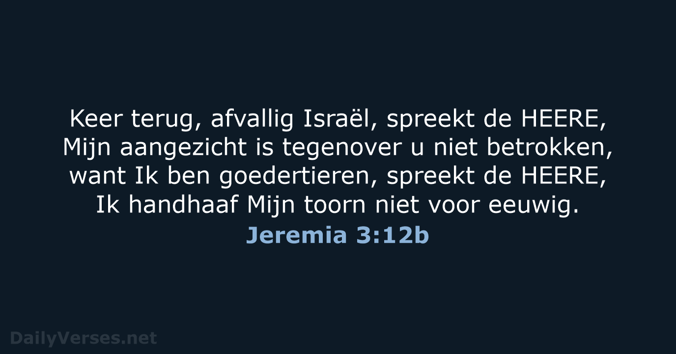 Jeremia 3:12b - HSV