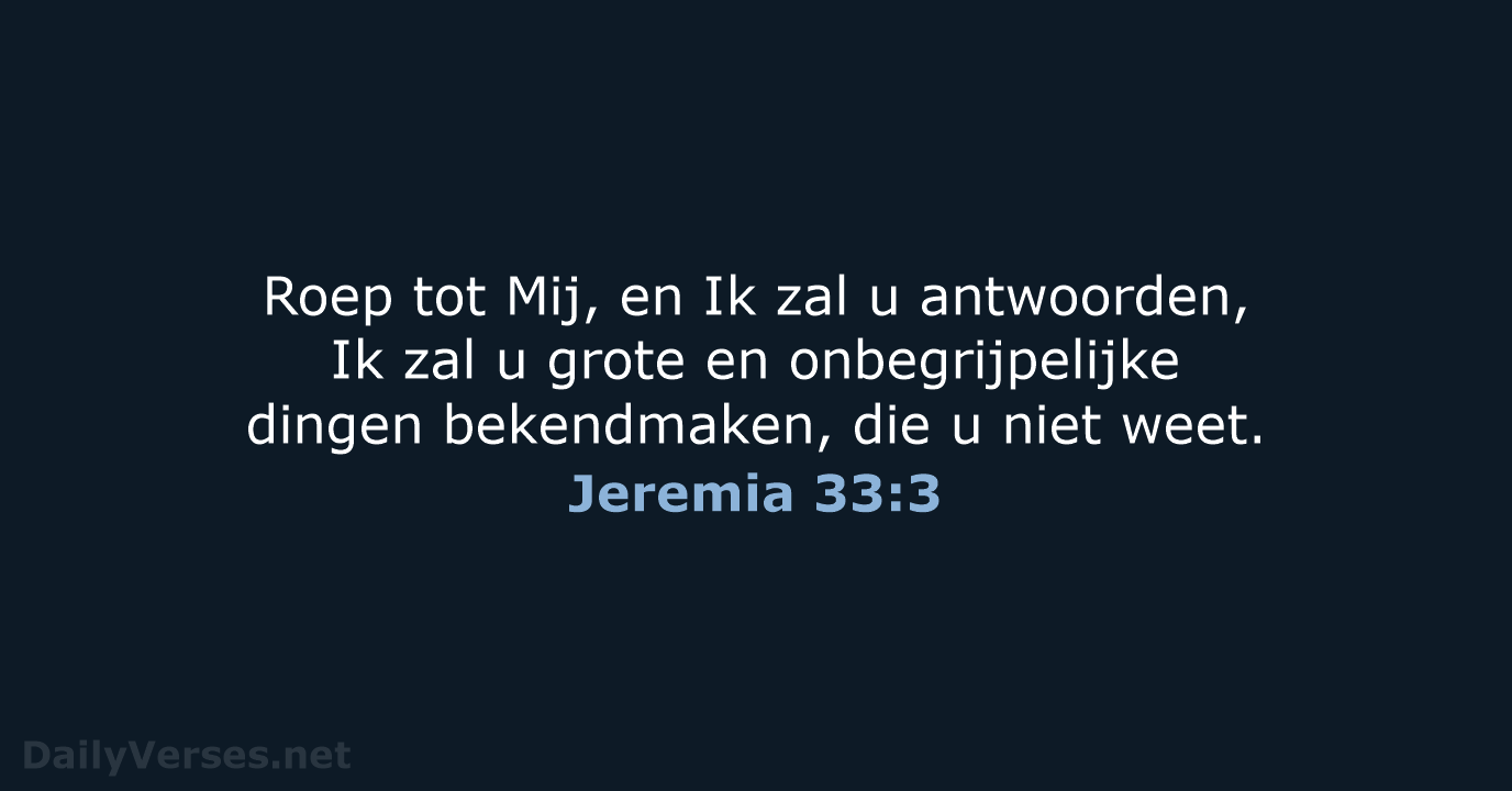 Jeremia 33:3 - HSV