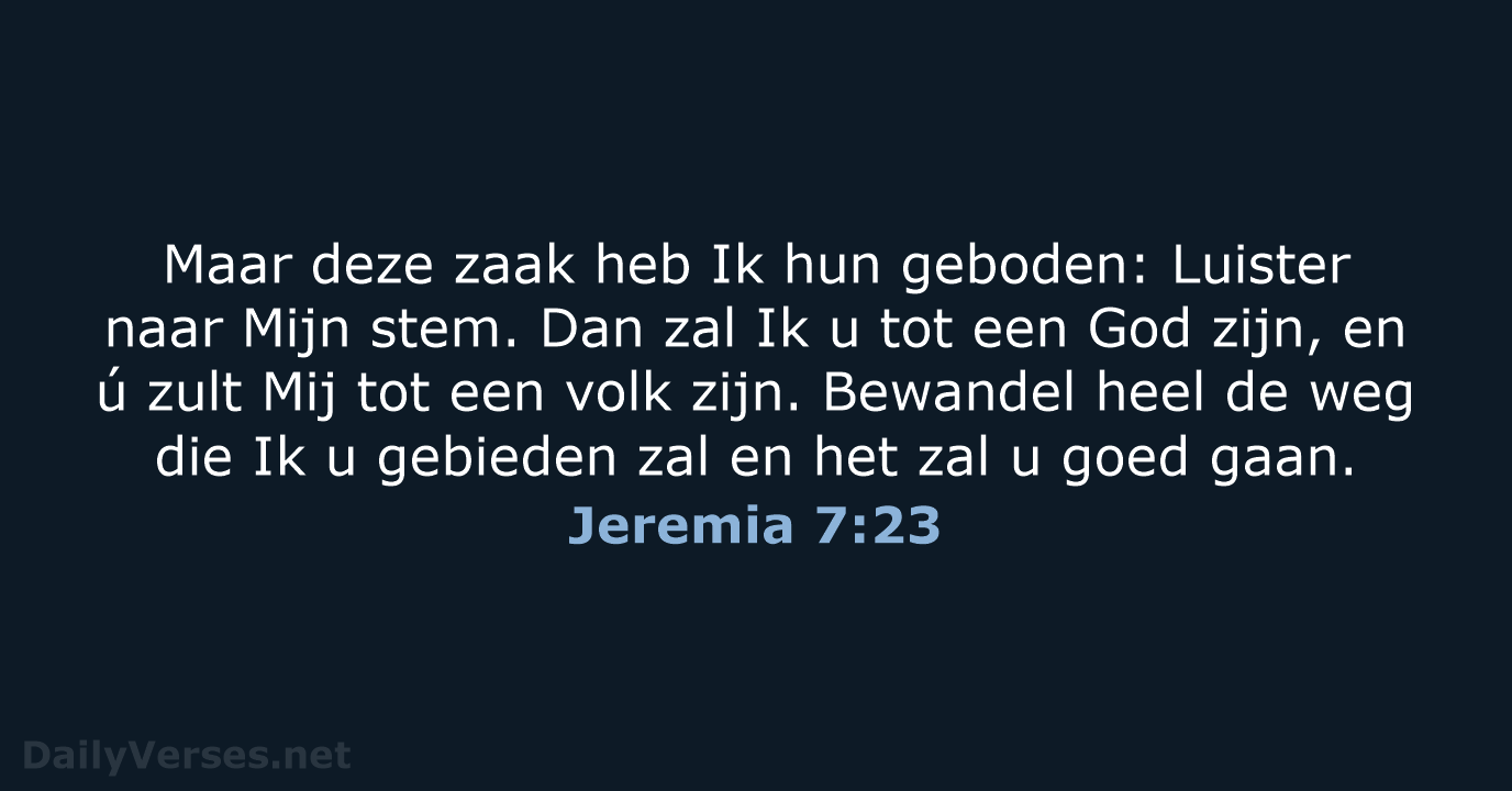 Jeremia 7:23 - HSV