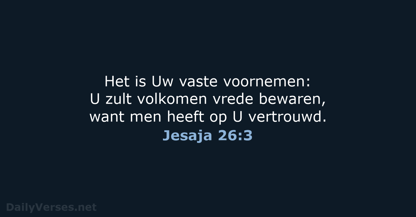 Jesaja 26:3 - HSV