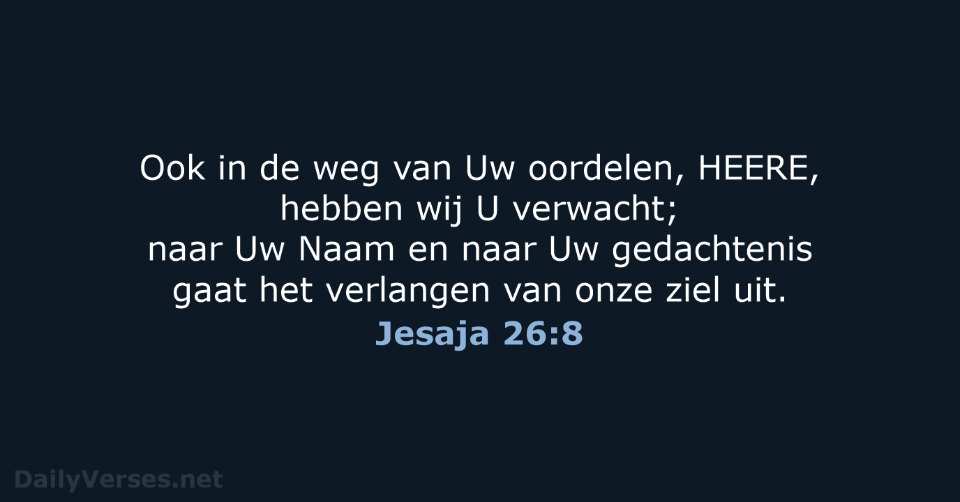 Jesaja 26:8 - HSV