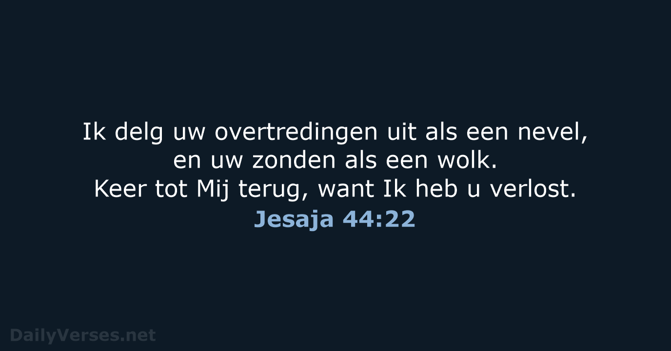 Jesaja 44:22 - HSV