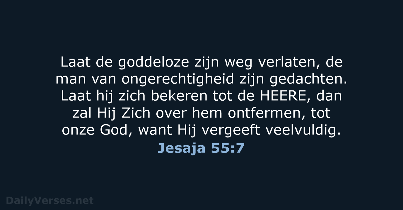 Jesaja 55:7 - HSV