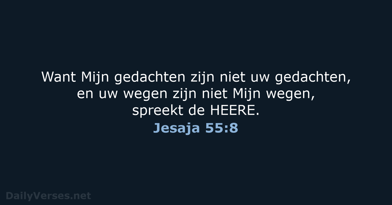 Jesaja 55:8 - HSV