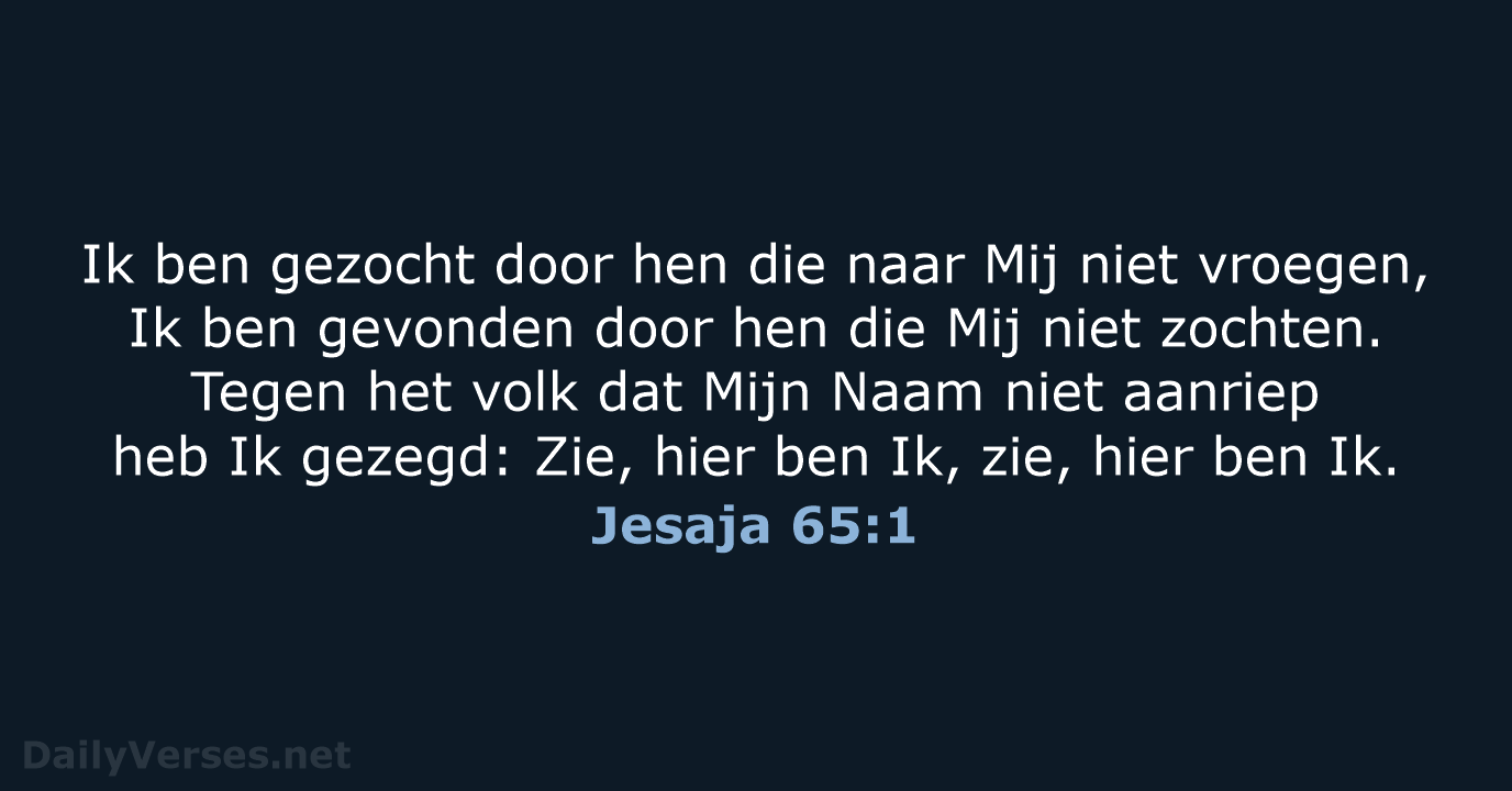 Jesaja 65:1 - HSV
