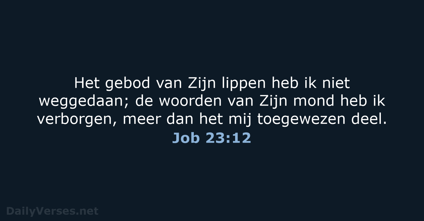 Job 23:12 - HSV