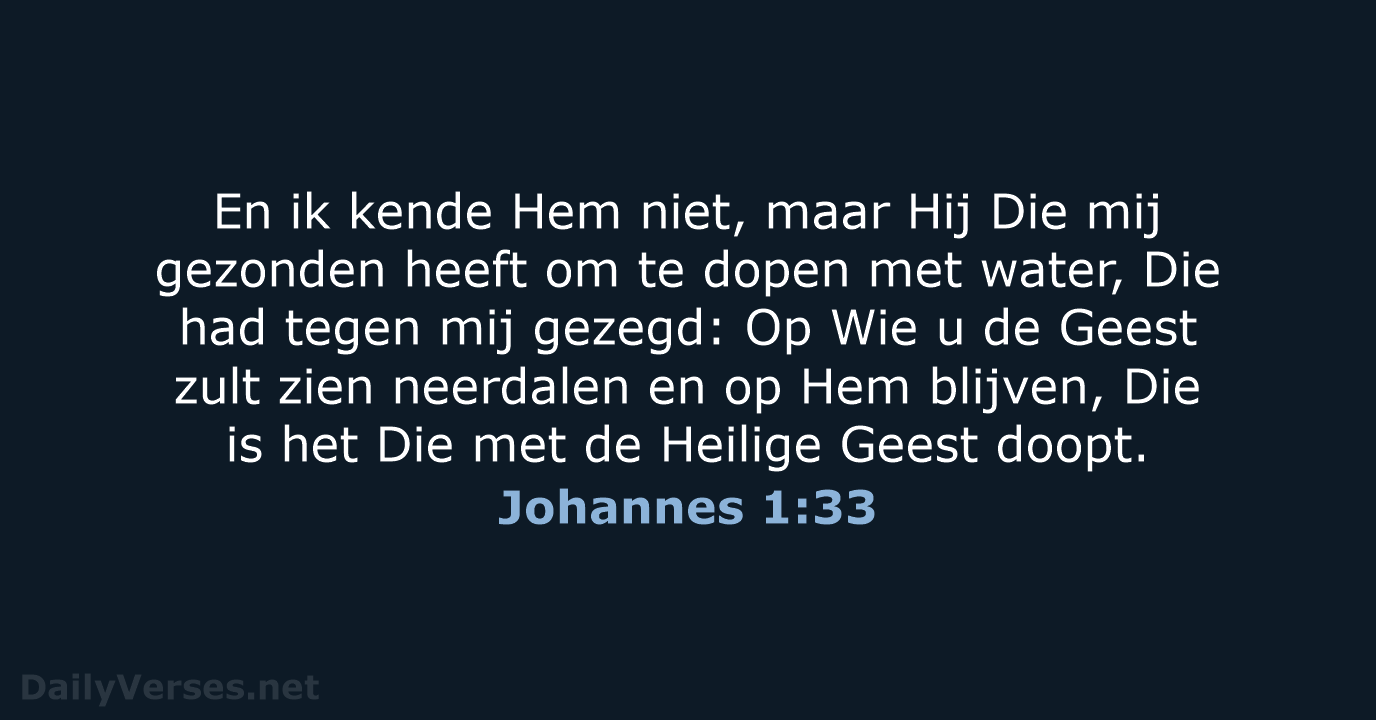Johannes 1:33 - HSV