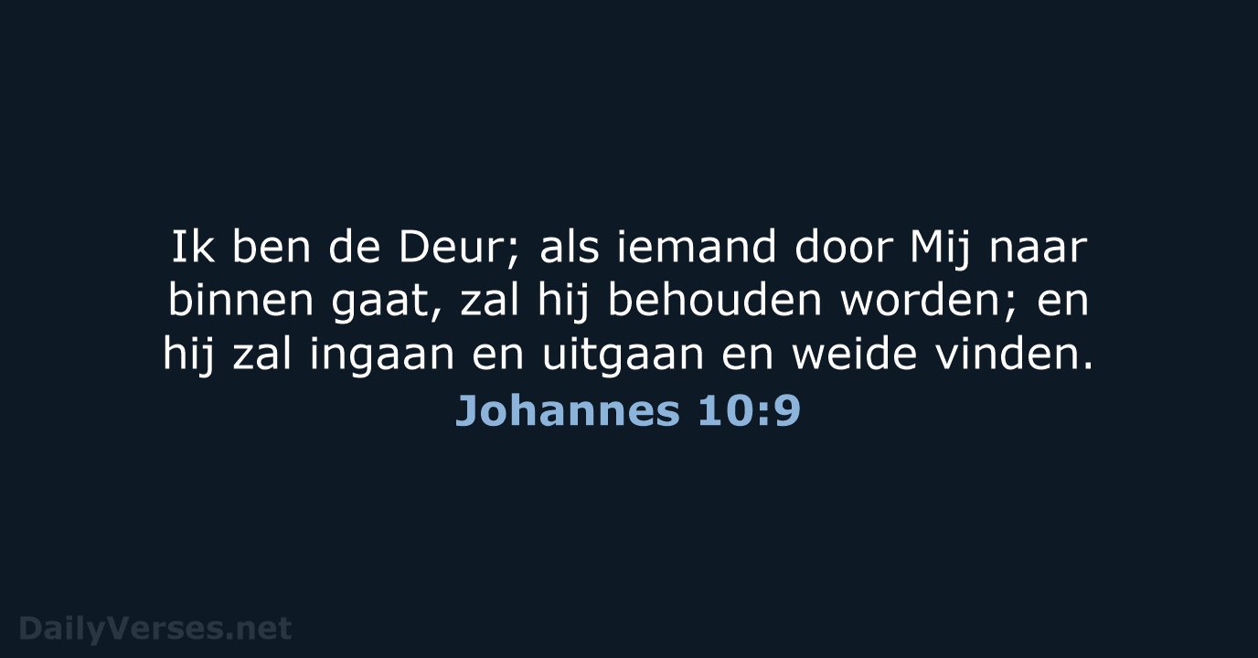 Johannes 10:9 - HSV