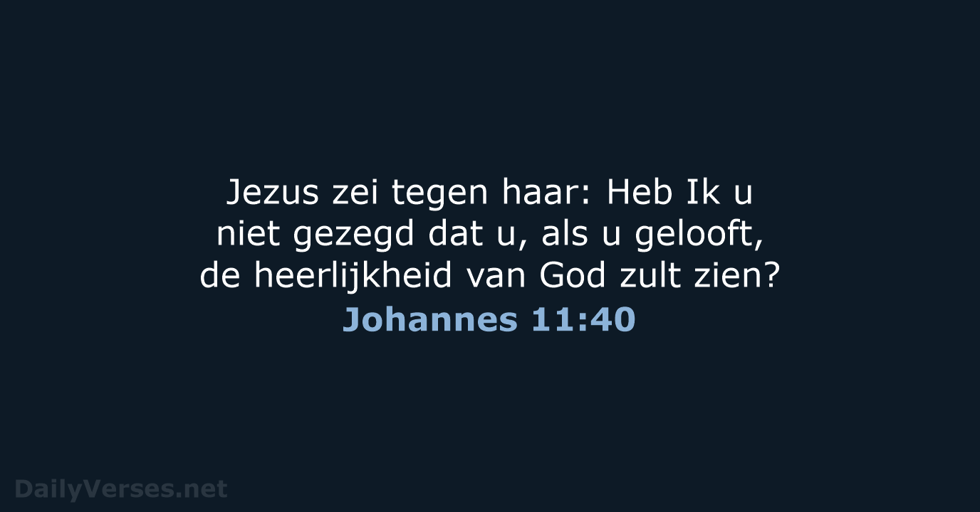 Johannes 11:40 - HSV